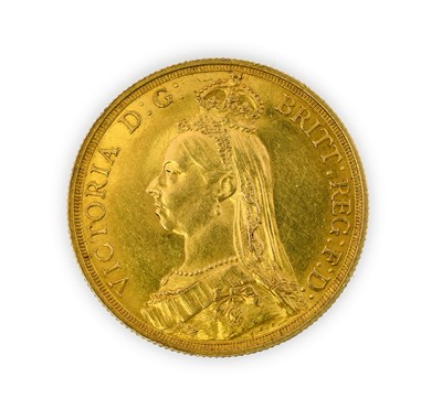 Lot 114 - Victoria, Two Pounds, 1887, Jubilee head left,...