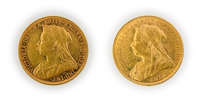 Lot 120 - Victoria, Sovereigns (2), 1894 and 1901...