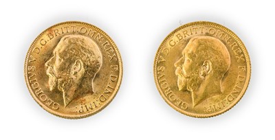 Lot 136 - George V, Sovereigns (2), all 1914, bare head,...
