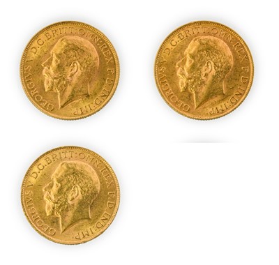 Lot 143 - George V, Sovereigns (4), 1927(2) and 1928 (2)...