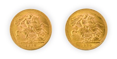 Lot 145 - George V, Sovereigns (2), both 1930 South...