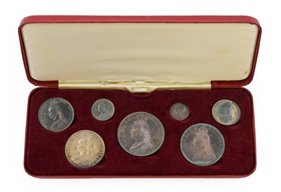 Lot 178 - Victoria, silver specimen set, 1887, crown...