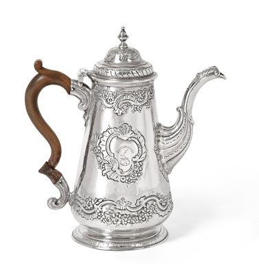 Lot 2296 - {} A George II and George IV Silver Coffee-Pot