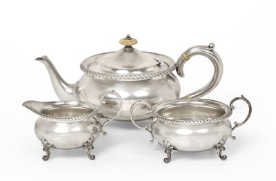 Lot 94 - A Three-Piece Victorian Silver Tea-Service, by...