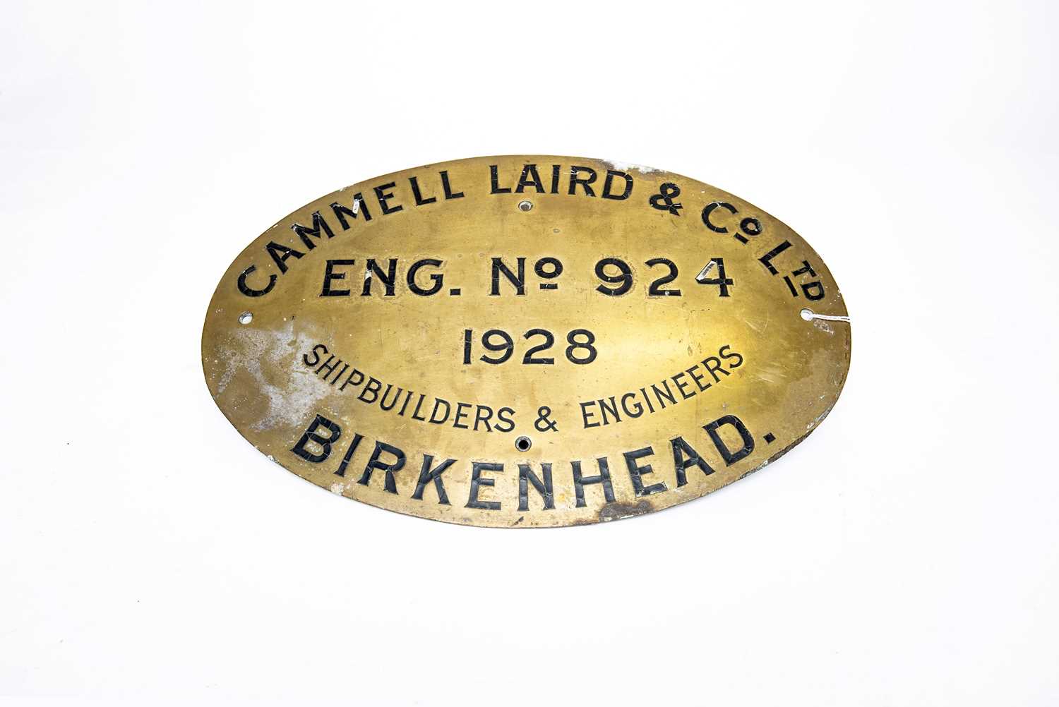 Lot 3187 - Cammell Laird & Co Ltd, Birkenhead Shipbuilders Plate