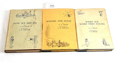 Lot 149 - Milne (A A), Now We Are Six, 1927, first edition, dust wrapper; idem, Winnie the Pooh, 1930,...