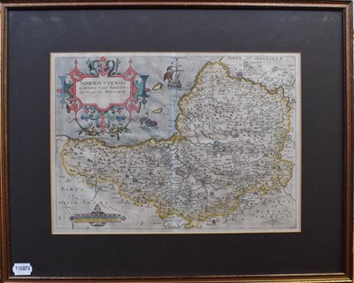 Lot 1095 - Three engraved county maps comprising William...