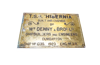 Lot 3226 - Wm Denny & Bros Ltd Shipbuilders And Engineers Plate