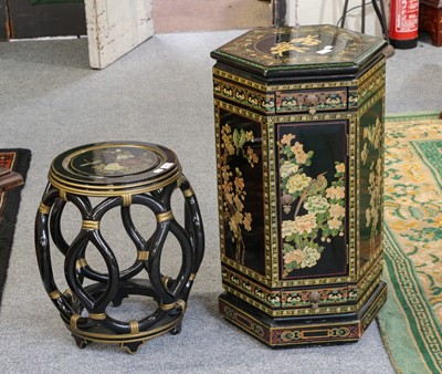 Lot 1153 - A contemporary Oriental lacquered coffee table,...