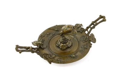 Lot 138 - ^ A French Bronze Inkwell, circa 1880, in...