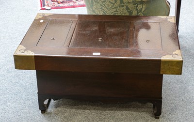 Lot 1183 - A contemporary Oriental hardwood coffee table...