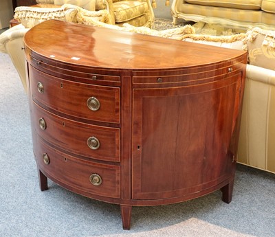 Lot 1198 - A George IV mahogany demi-lune sideboard,...