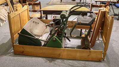 Lot 1148 - A 19th century pine single bed, 90cm by 187cm,...