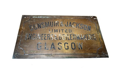 Lot 3191 - Dunsmuir & Jackson Limited Engineers Plate