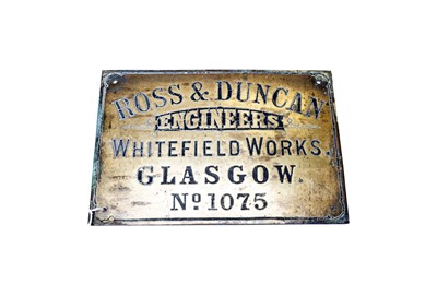 Lot 3202 - Ross & Duncan Glasgow Engineering Plate