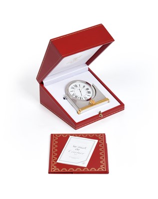 Lot 2184 - A Chrome Plated Alarm Travel Timepiece
