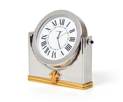 Lot 2184 - A Chrome Plated Alarm Travel Timepiece