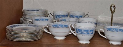 Lot 165 - Coalport blue and gilt tea and dinner service