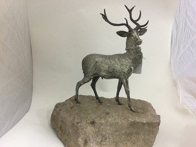 Lot 2090 - A Victorian Silver Model of a Twelve Point Royal Stag
