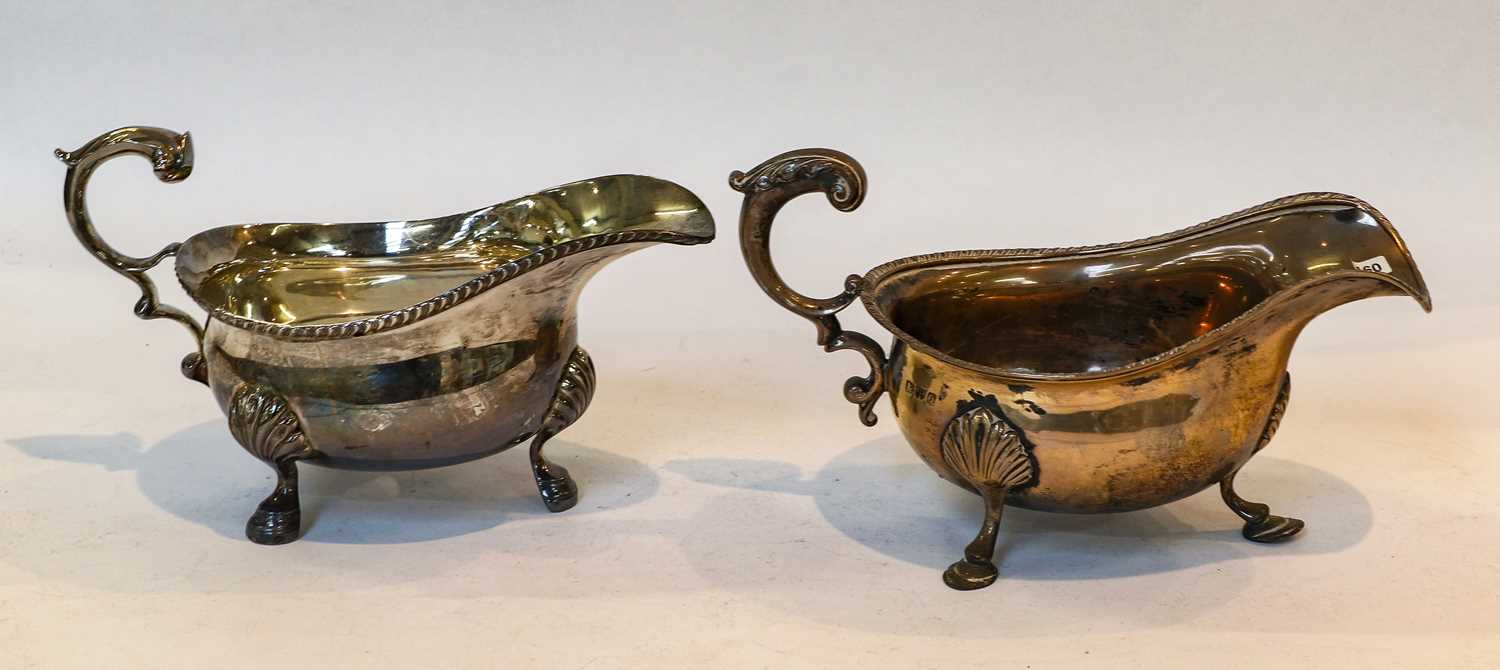 Lot 42 - A Victorian Silver Sauceboat and a George V...