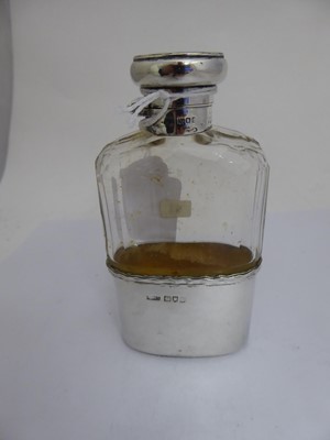 Lot 2129 - An Edward VII Silver-Mounted Glass Spirit-Flask