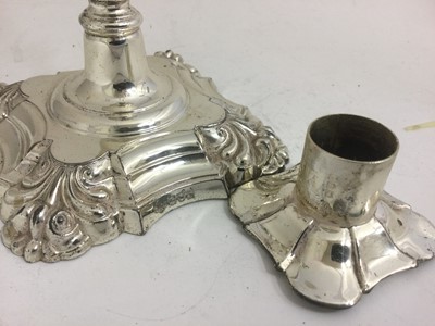 Lot 2150 - A Pair of Edward VII Silver Candlesticks
