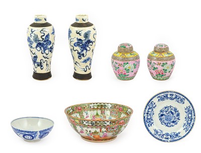 Lot 670 - A Cantonese Porcelain Punch Bowl, circa 1900,...