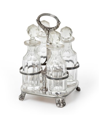 Lot 260 - A George III silver cruet-stand, by Thomas and...