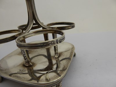 Lot 103 - A George III silver cruet-stand, by Thomas and...