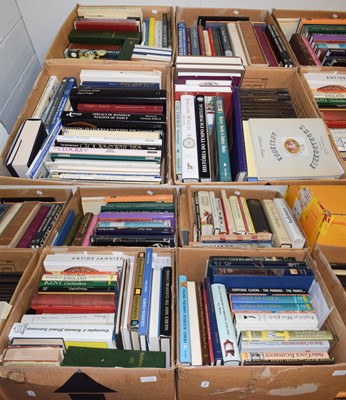 Lot 1213 - Eight boxes of reference books and monographs...