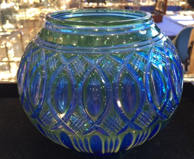 Lot 8 - ^ A Russian Imperial Glassworks Green Overlay...
