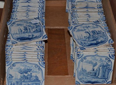 Lot 172 - One hundred 18th/19th century blue and white Delft tiles