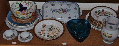 Lot 174 - A part Royal Worcester dessert service, a heavy glass bowl and a quantity of ceramics