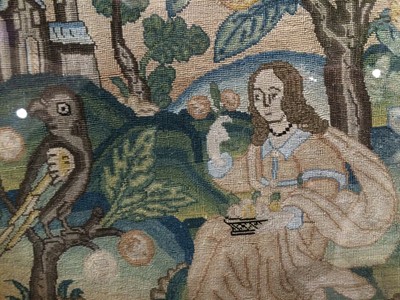 Lot 146 - A Needlework Panel, circa 1660, depicting a...