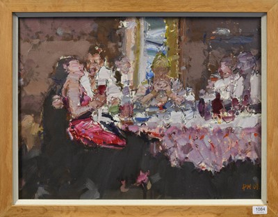 Lot 1140 - Don Mckinlay (b.1929) The Dinner Party...