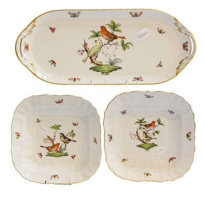Lot 278 - Three Herend porcelain dishes decorated in the...