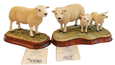 Lot 108 - Border Fine Arts 'Texel Ewe and Lambs' (Style Two)