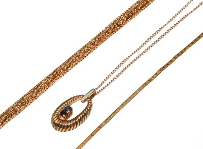 Lot 54 - A 9 carat gold fancy link bracelet, length...