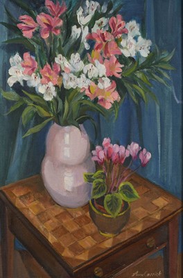 Lot 1083 - Anne Carrick (1919-2005) "Flowers on a Chess...