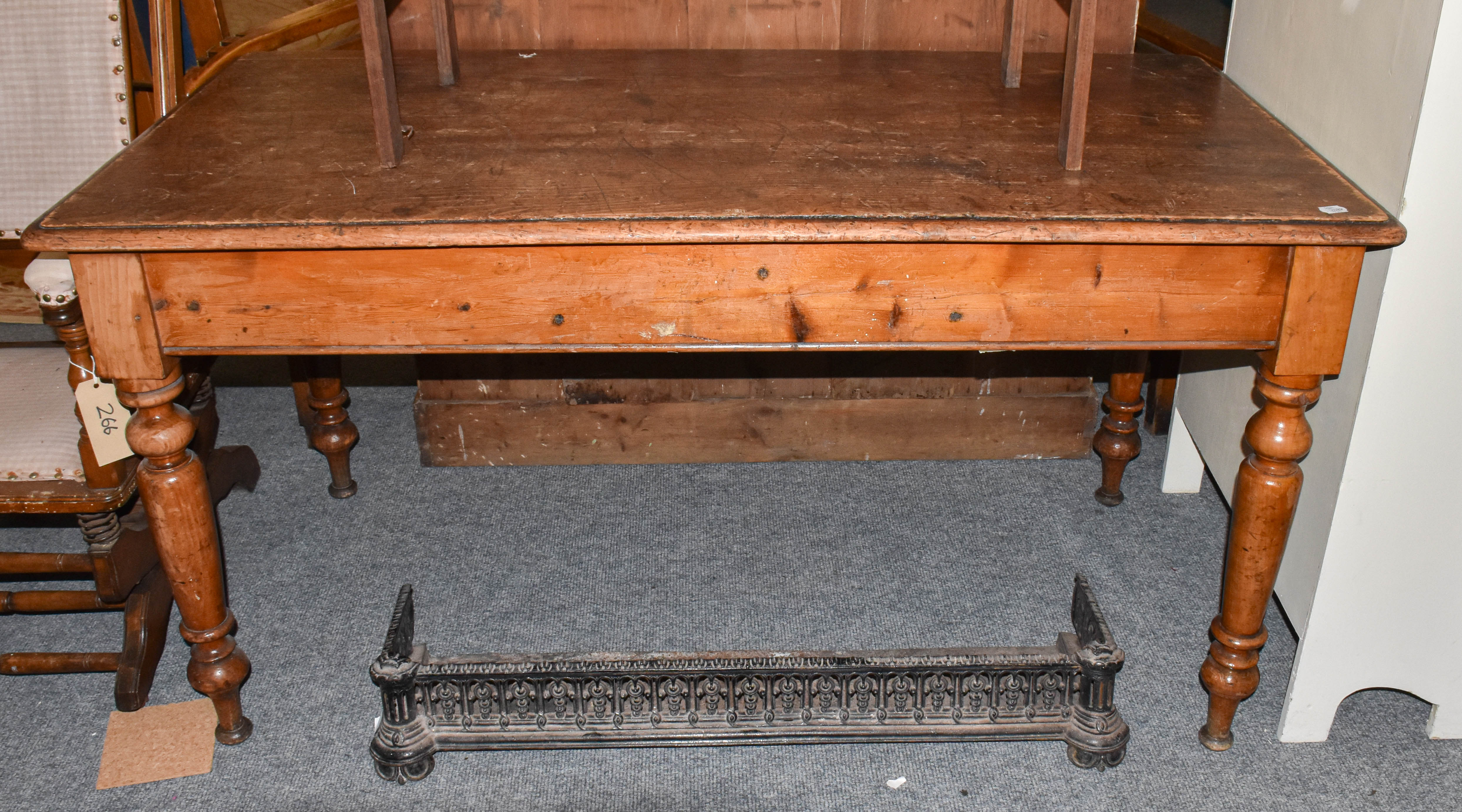 Lot 1232 A Victorian pine kitchen table, circa 1870,