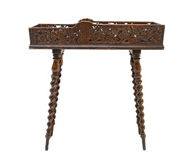 Lot 635 - ~ A Victorian Carved Oak Butler's Tidy, late...