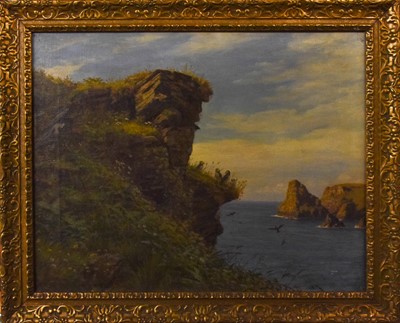 Lot 1186 - H-Gibb (20th century) A colony of Puffins...