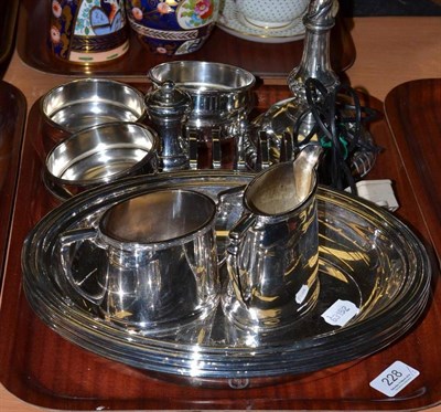 Lot 228 - A collection of mostly Mappin & Webb silver plate, inscribed ' P & O' to the crest for the...