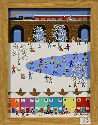 Lot 1112 - Gordon Barker (Contemporary) "Out in the Snow"...