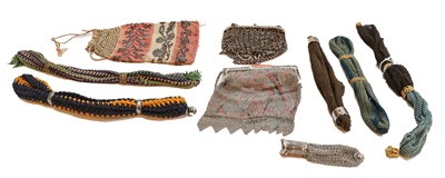 Lot 288 - A collection of 9 bead bags (one tray),...