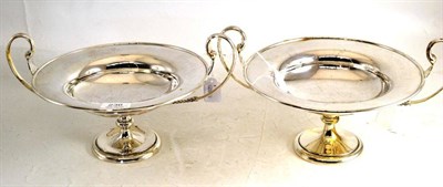 Lot 236 - Pair of silver footed dishes