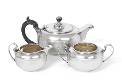 Lot 4 - A Three-Piece Edward VII Silver Tea-Service,...