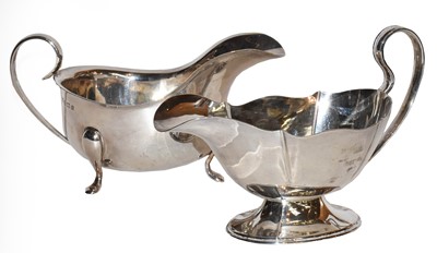 Lot 376 - Two George V Silver Sauceboats, Birmingham,...