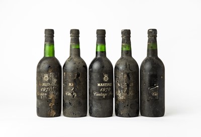Lot 2081 - Martinez 1970 Vintage Port (five bottles)