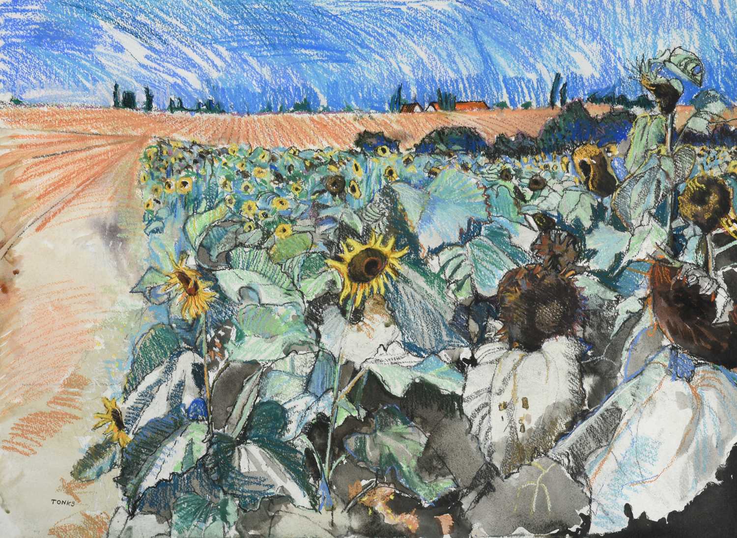 Lot 2045 - Godfrey Tonks (b.1948) "Sunflowers near...